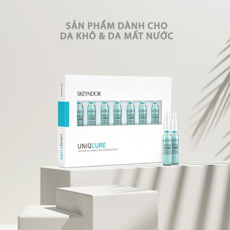 Skeyndor Uniqcure Hydrating Concentrate 7 * 2ml _ Tinh chất cấp nước chuyên sâu cho da khô nhạy cảm